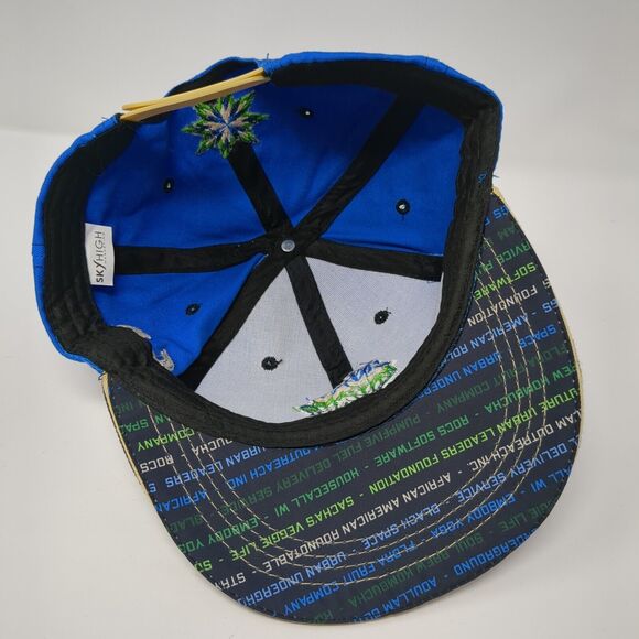 Milwaukee Bucks Snapback Hat Blue One Size Adjustable Embroidered 6 Panel - Picture 6 of 8